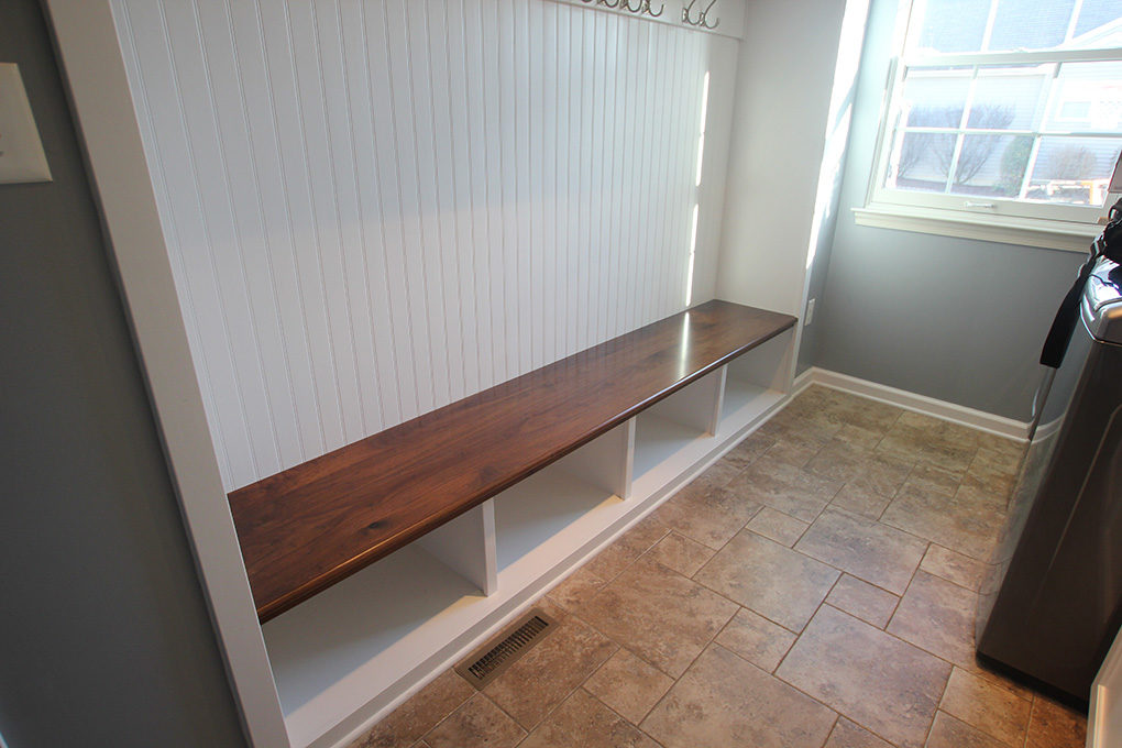 custom woodworking entry storage